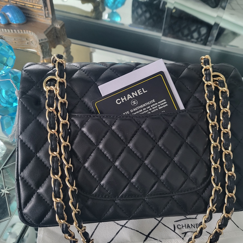 Chanel Black Quilted Leather Chain Bag